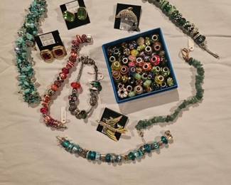 Murano glass beads and bracelets