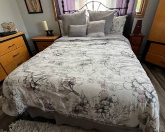 Queen metal headboard and frame