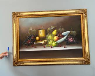 Framed oil painting