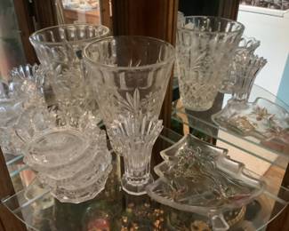 Variety of cut glass