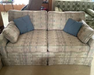 Loveseat measures 62” l x 39” d x 31” h. Presale $50