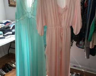 Vintage negligees in Aqua and pink