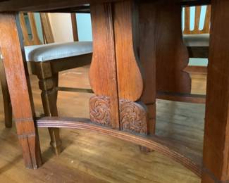 This is the base to the antique oak table