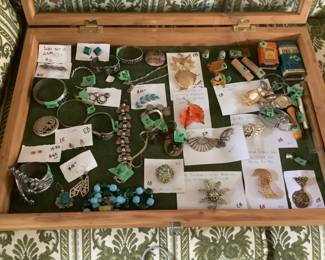 Silver jewelry and other name brand costume jewelry. Also have a lot more costume jewelry.