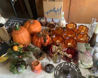 Fall decorations and candles