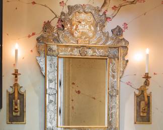Signoretti Venetian Art Glass Mirror