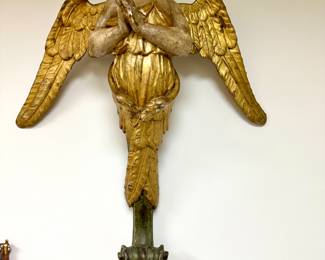 Polychrome Angel - Spanish Colonial Origin