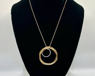 Poniros 18k and Diamond Pendant on 14k Chain