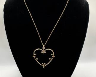 Rhonda Faber Green 18k & Diamond Pendant on 14k Chain