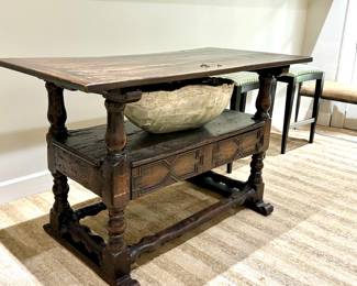 Antique Table Bench (European 16th/17th c)
