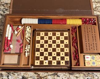 Vintage travel games in case