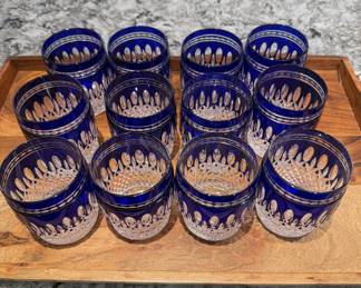 Waterford cobalt Double Old Fashioneds