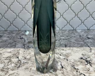 Sommerso art glass vase