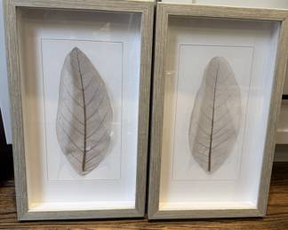 Shadowbox leaf art