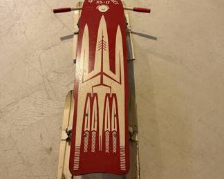 Vintage "Space Rocket" metal sled