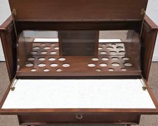 COOL MID CENTURY FLIP TOP LIGHTED BAR