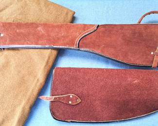 LEATHER RIFLE COVER & PISTOL COVER