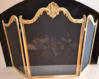 FIREPLACE SCREEN BRASS