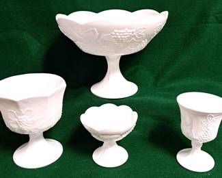 MILK GLASS LOT