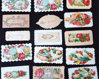 ANTIQUE LITHO NAME CARDS