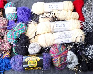 KNITTING CROCHET YARN LOT