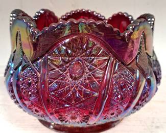 EAPG CARNIVAL GLASS BOWL