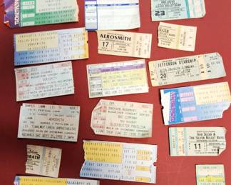 RARE ROCK & ROLL CONCERT TICKET STUBS LOT