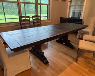 #9 Dining table with 6 chairs 80-112x40x30 $600.00