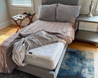#30 Nova Form twin mattress with headboard and bedding $125.00 Like New!