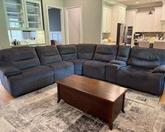 #4 Dark gray sectional with dual recliners $500.00 "As is". One recliner needs repair
