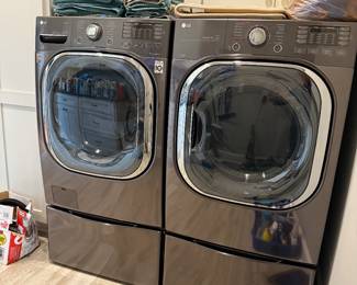 * #19 Like New! LG Steam washer & Dryer with pedestals $600.00