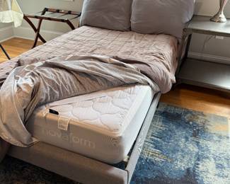 #30 Nova Form twin mattress with headboard and bedding $125.00 Like New!