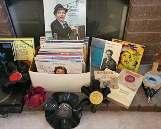 Lp records and record player