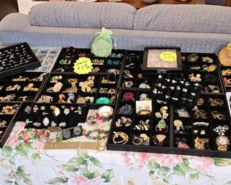 Costume jewelry,  rings, earrings, bracelets,  necklaces, watches  ALL $3 EACH.  MORE TO PUT OUT.  NOT 75% OFF