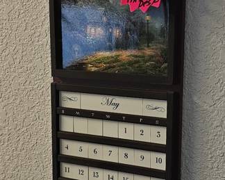 Thomas Kinkade perpetual calendar with tiles for every month and holidays now $11.25