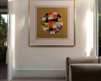 Yaacov Agam Signed Serigraph – Geometric Abstract, Framed