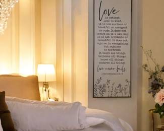 Love Is... Decorative Wall Sign 1 Corinthians 13:4–8 Verse Plaque