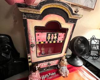 Mary Englebert style painted doll hutch