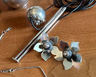 Two really cool & rare sterling pieces by Jan Barboglio !!!
