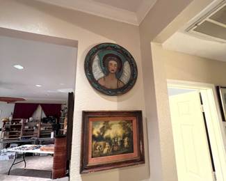 Painting of an angel on top is by one of the local members of the Crum family…