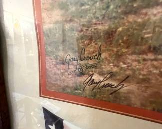 Two really nice custom framed and hand signed Gary Crouch Prints… Both featuring Longhorns!