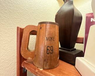 Awesome custom wooden mug… The actual glass part is removable plastic for easy  washing