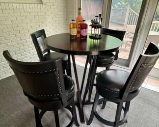 High top table and stools.