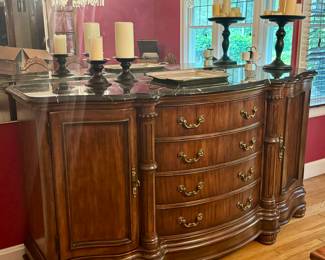 Gorgeous marble top buffet