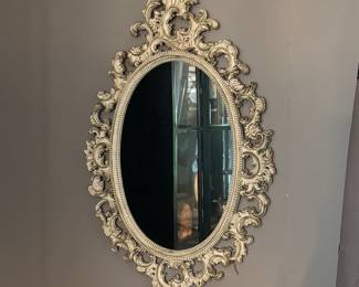 Mid Century BURWOOD Hollywood Regency Scroll Filigree Mirror