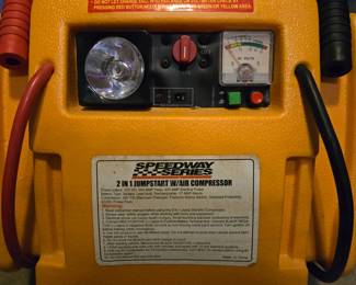 Jumpstart and air compressor for your car emergency.