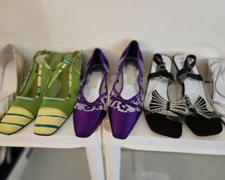 Hundreds of pairs of sneakers, flats, heels, dress shoes, casual shoes, boots, and even slippers.