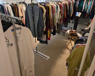 An entire large room full of clothes!