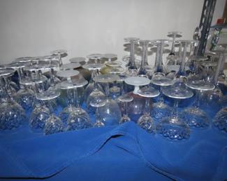 Sets of stemware.