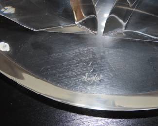 Lucite sculpture, signed.